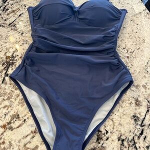 Cupshe Navy Blue One Piece Swimsuit